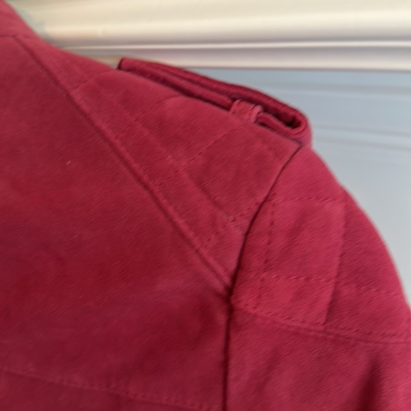 Joe’s Jeans leather Moto jacket XS designer leather suede burgundy - Picture 5 of 17